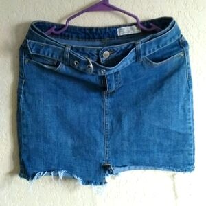 PAPAYA HIGH-RISE BELTED MINI SKIRT